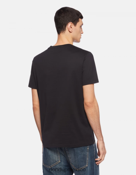 negro DONDUP hombres camiseta de punto regular fit vestir D0VXD810