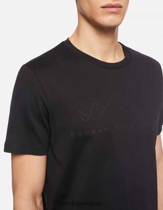 negro DONDUP hombres camiseta de punto regular fit vestir D0VXD810