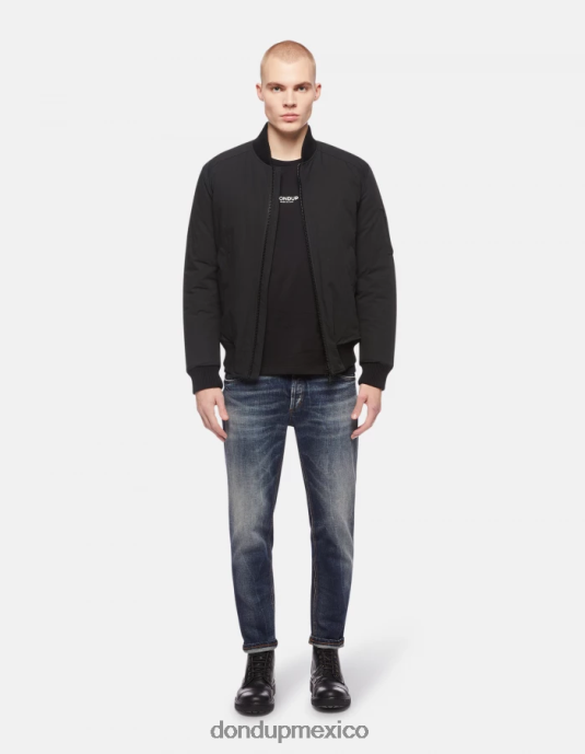 negro DONDUP hombres camiseta de punto regular fit vestir D0VXD812