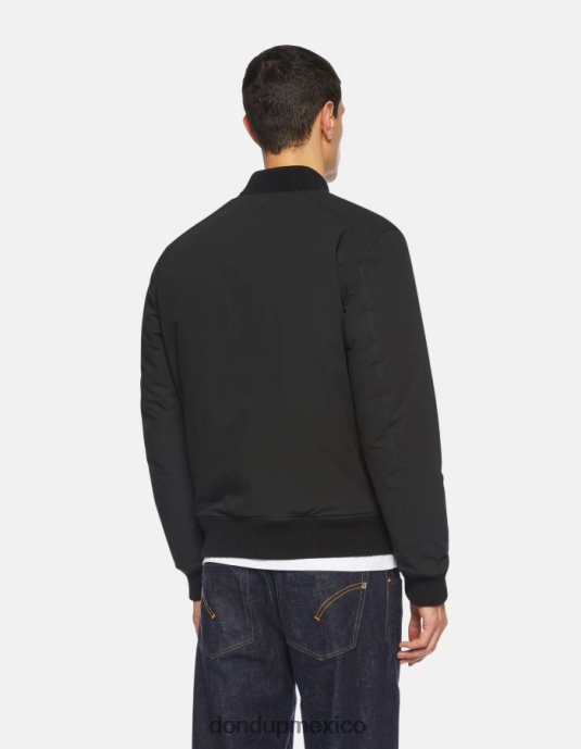 negro DONDUP hombres cazadora bomber regular fit de tejido técnico vestir D0VXD906