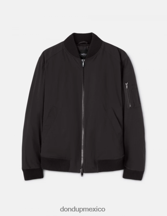 negro DONDUP hombres cazadora bomber regular fit de tejido técnico vestir D0VXD906