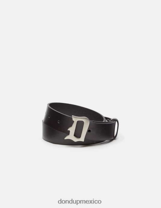 negro DONDUP hombres cinturón de cuero accesorios D0VXD962