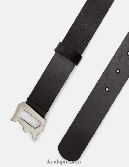 negro DONDUP hombres cinturón de cuero accesorios D0VXD962