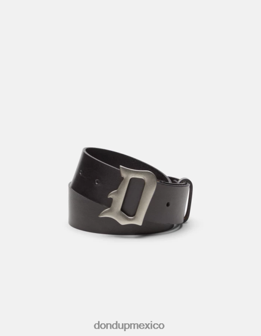 negro DONDUP hombres cinturón de cuero accesorios D0VXD965