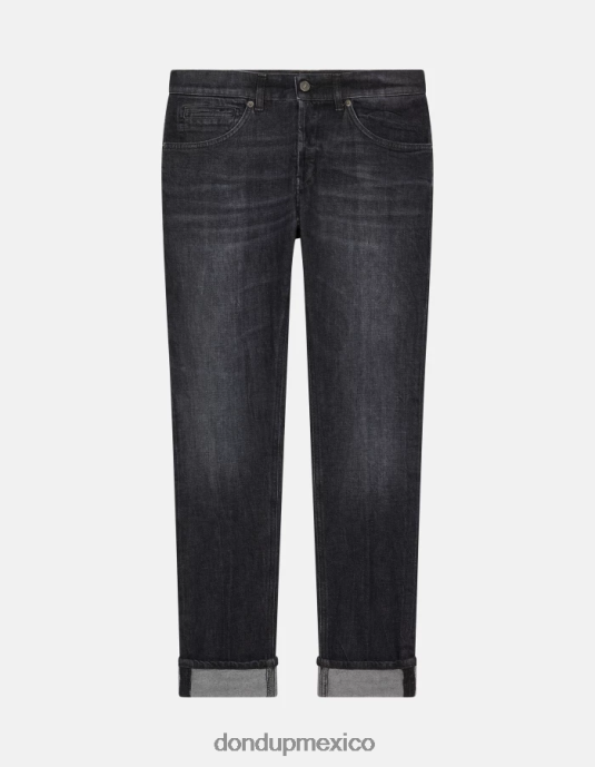 negro DONDUP hombres jeans ajustados george en denim elástico vestir D0VXD625