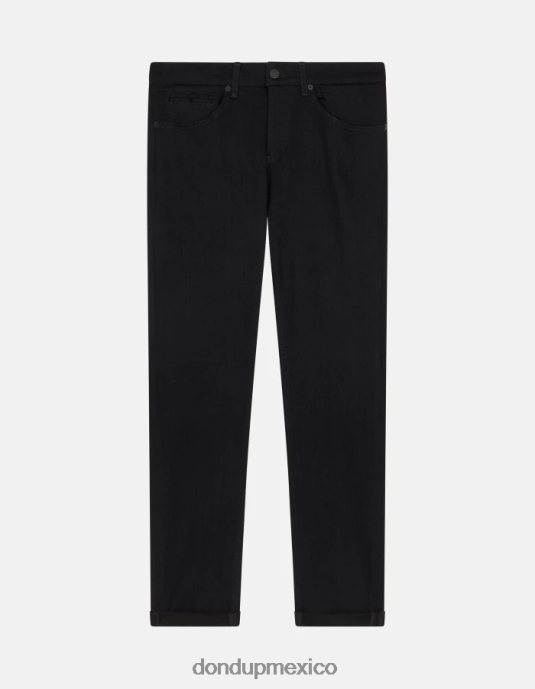 negro DONDUP hombres jeans ajustados george en denim elástico vestir D0VXD635