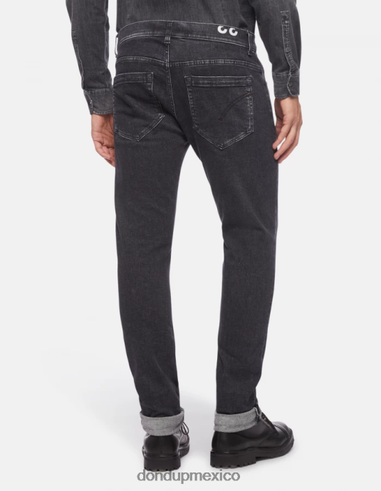 negro DONDUP hombres jeans ajustados george en denim elástico vestir D0VXD672