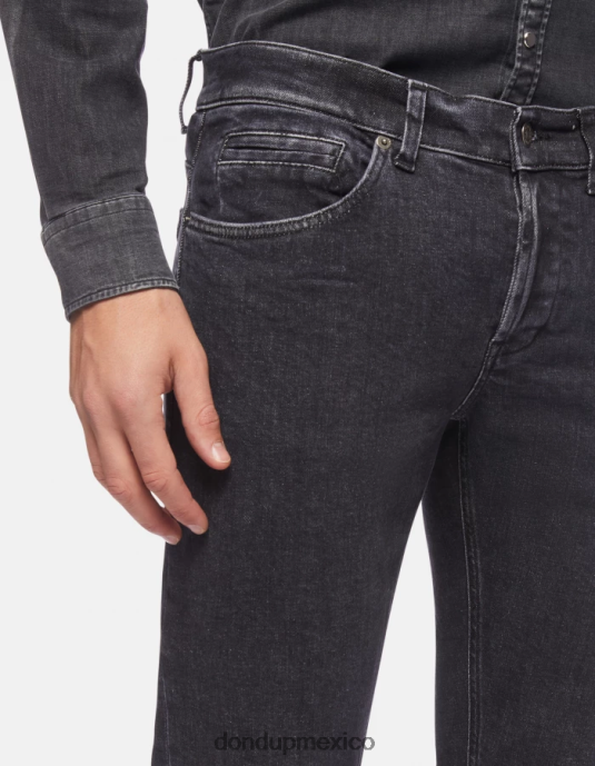 negro DONDUP hombres jeans ajustados george en denim elástico vestir D0VXD672