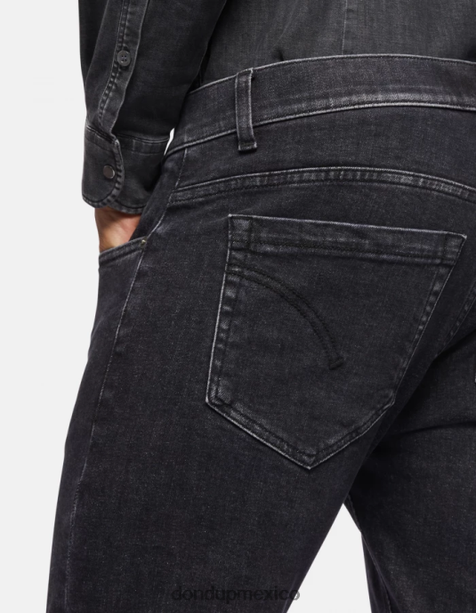 negro DONDUP hombres jeans ajustados george en denim elástico vestir D0VXD672