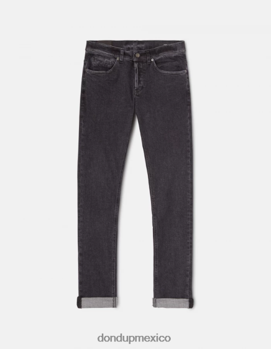negro DONDUP hombres jeans ajustados george en denim elástico vestir D0VXD672