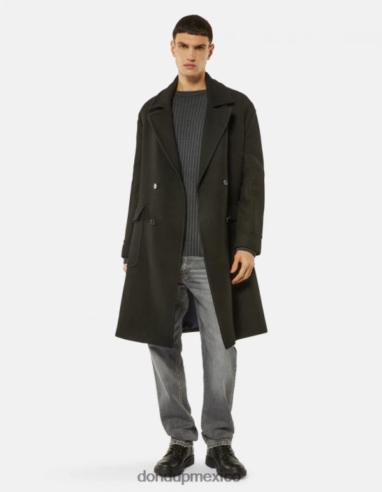negro DONDUP hombres jersey de lana con cuello redondo vestir D0VXD885