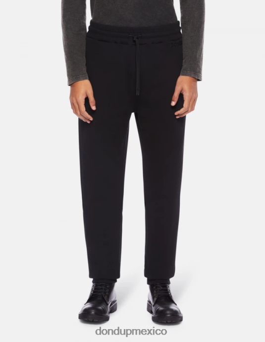 negro DONDUP hombres joggers regular fit de lana vestir D0VXD715