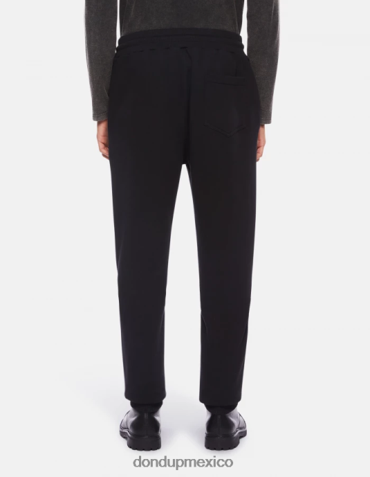 negro DONDUP hombres joggers regular fit de lana vestir D0VXD715