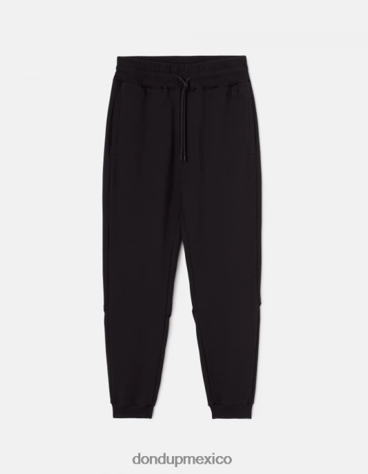 negro DONDUP hombres joggers regular fit de lana vestir D0VXD715