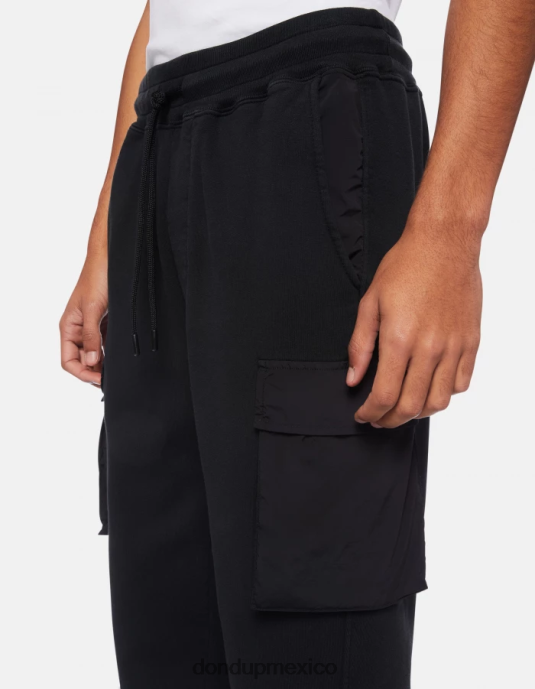negro DONDUP hombres joggers regular fit de lana vestir D0VXD760