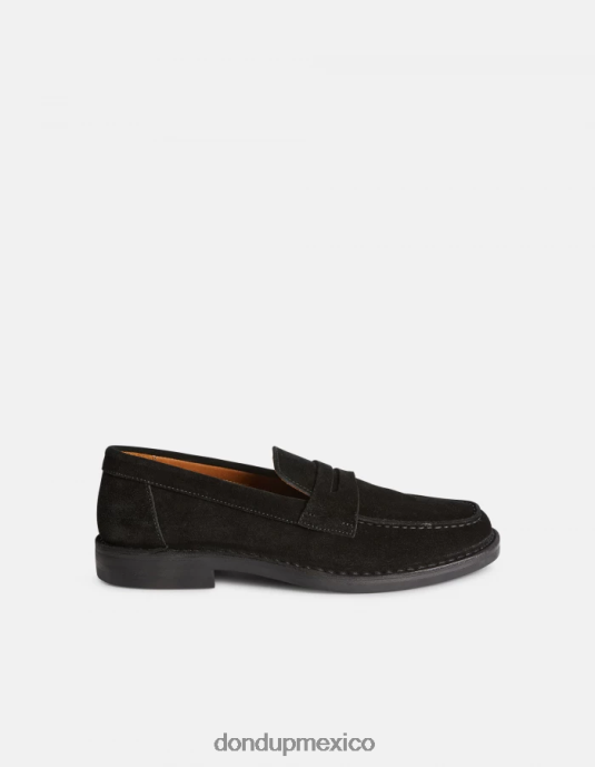 negro DONDUP hombres mocasines de piel serraje accesorios D0VXD971