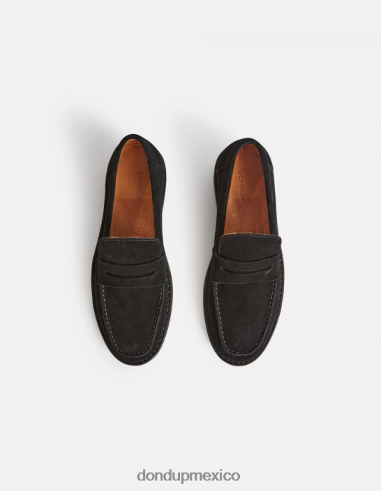negro DONDUP hombres mocasines de piel serraje accesorios D0VXD971