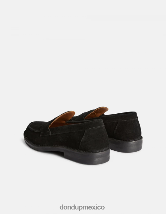 negro DONDUP hombres mocasines de piel serraje accesorios D0VXD971