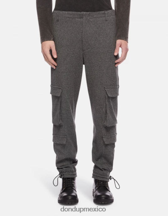 negro DONDUP hombres pantalones cargo de punto ken vestir D0VXD693