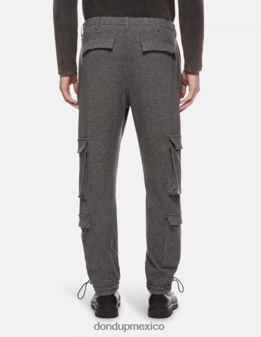 negro DONDUP hombres pantalones cargo de punto ken vestir D0VXD693