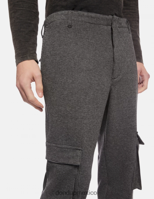 negro DONDUP hombres pantalones cargo de punto ken vestir D0VXD693