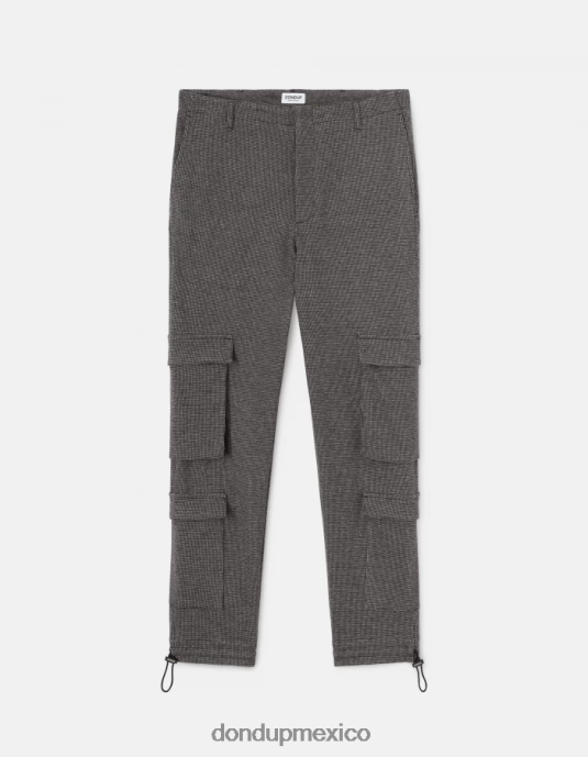 negro DONDUP hombres pantalones cargo de punto ken vestir D0VXD693