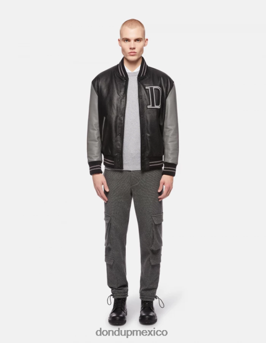 negro DONDUP hombres pantalones cargo de punto ken vestir D0VXD693