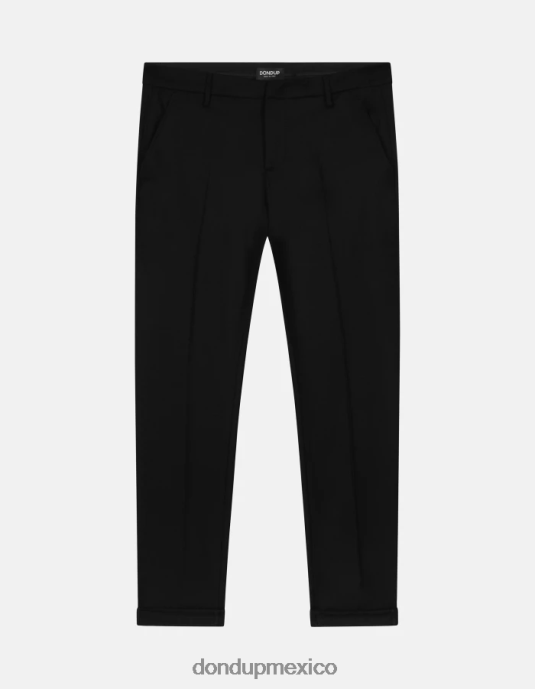 negro DONDUP hombres pantalones gaubert de franela slim vestir D0VXD787