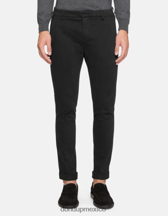 negro DONDUP hombres pantalones gaubert slim de algodón vestir D0VXD692