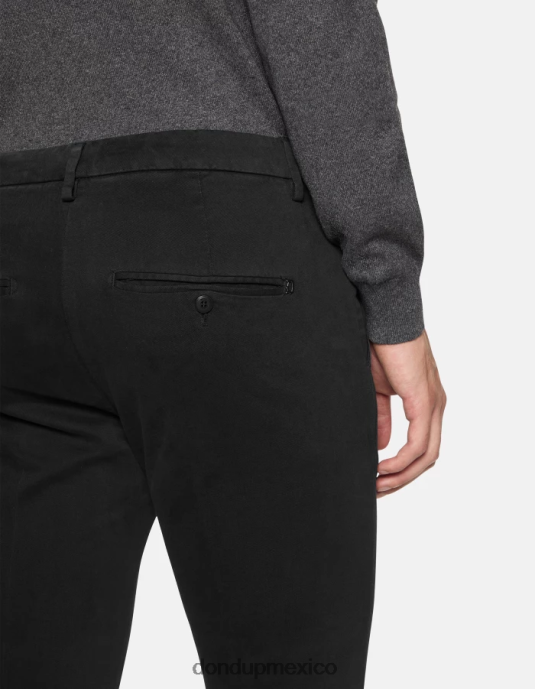 negro DONDUP hombres pantalones gaubert slim de algodón vestir D0VXD692