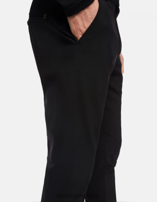 negro DONDUP hombres pantalones gaubert slim de lana vestir D0VXD705