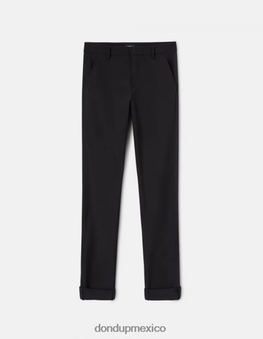negro DONDUP hombres pantalones gaubert slim de lana vestir D0VXD705