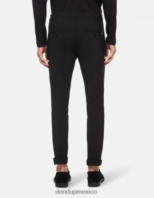 negro DONDUP hombres pantalones gaubert slim de lana vestir D0VXD740