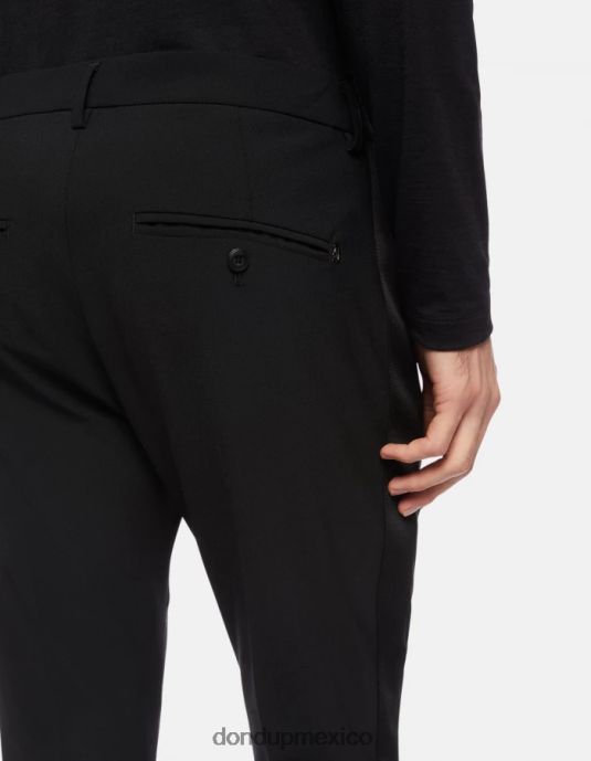 negro DONDUP hombres pantalones gaubert slim de lana vestir D0VXD740