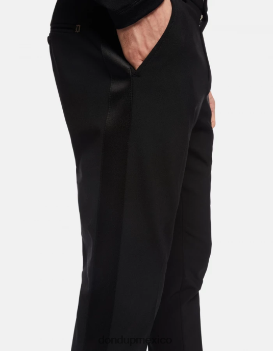 negro DONDUP hombres pantalones gaubert slim de lana vestir D0VXD740