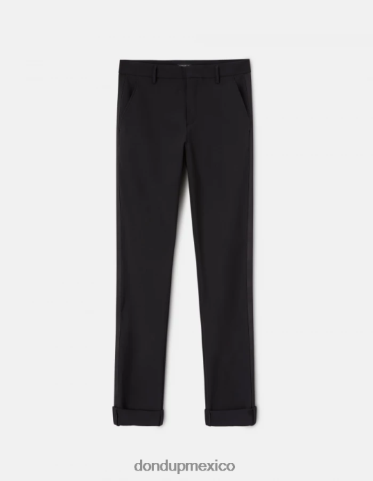 negro DONDUP hombres pantalones gaubert slim de lana vestir D0VXD740