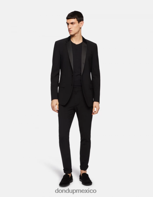 negro DONDUP hombres pantalones gaubert slim de lana vestir D0VXD740