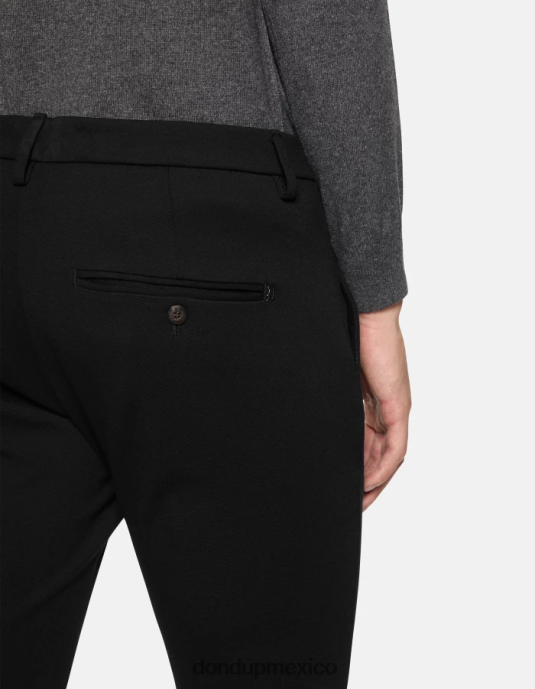 negro DONDUP hombres pantalones gaubert slim de punto vestir D0VXD731