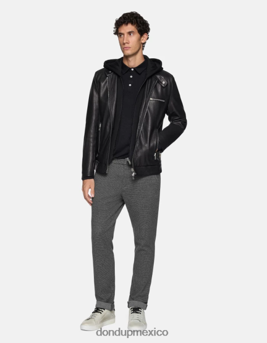 negro DONDUP hombres pantalones gaubert slim de punto vestir D0VXD790