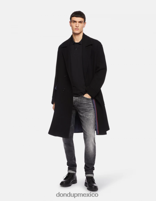 negro DONDUP hombres polo de piqué regular fit vestir D0VXD809