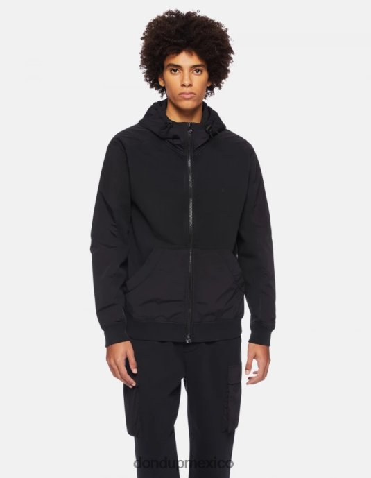 negro DONDUP hombres sudadera con capucha y corte regular vestir D0VXD842