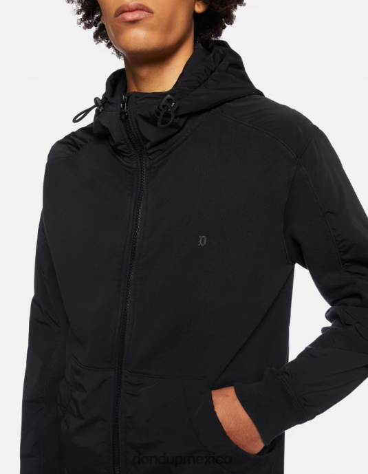 negro DONDUP hombres sudadera con capucha y corte regular vestir D0VXD842