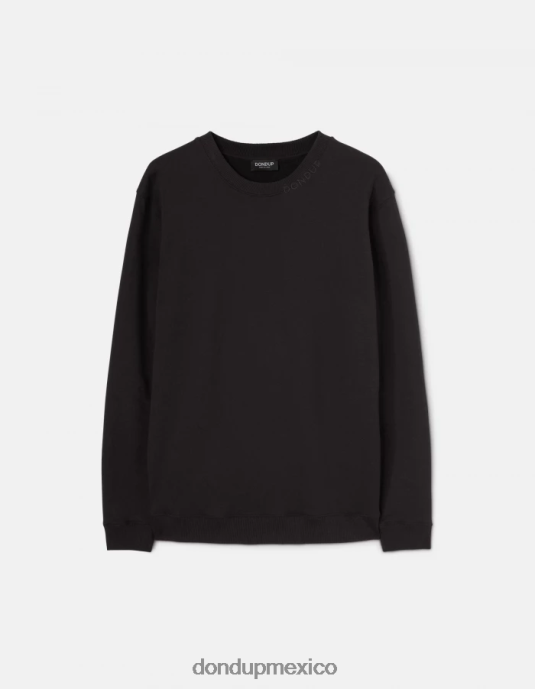 negro DONDUP hombres sudadera regular fit con cuello redondo vestir D0VXD841