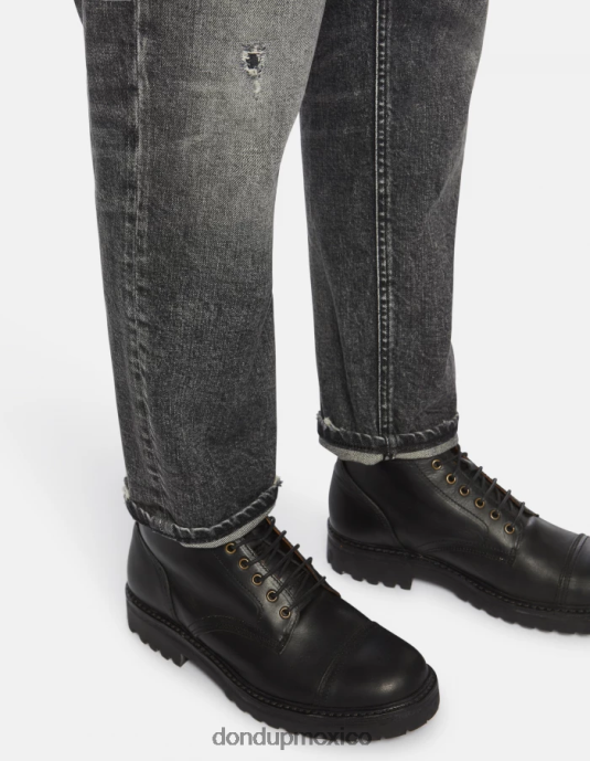 negro DONDUP hombres vaqueros Brighton de denim elástico con corte carrot vestir D0VXD639