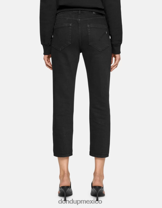 negro DONDUP mujer Vaqueros Koons de denim elástico con corte holgado vestir D0VXD36