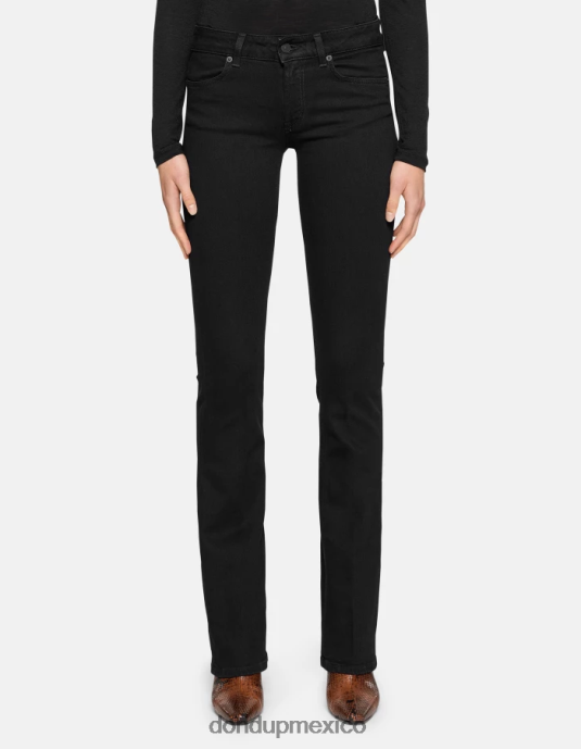 negro DONDUP mujer Vaqueros bootcut lola en denim elástico vestir D0VXD7