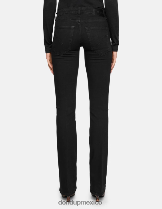 negro DONDUP mujer Vaqueros bootcut lola en denim elástico vestir D0VXD7