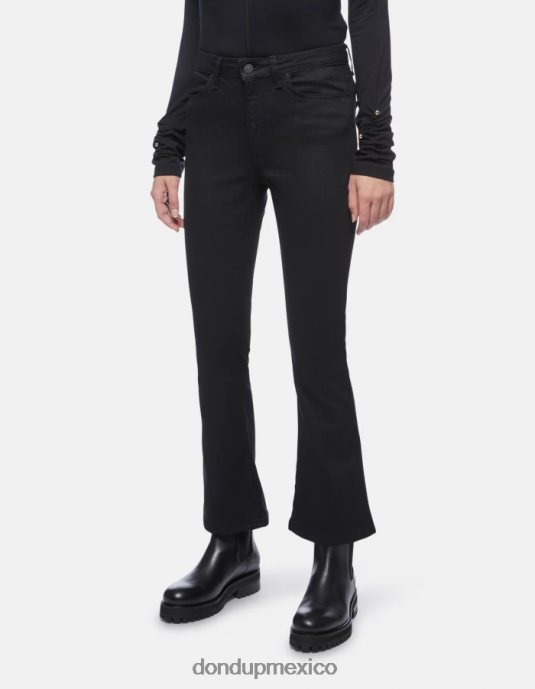 negro DONDUP mujer Vaqueros bootcut súper ajustados Mandy en denim elástico vestir D0VXD79