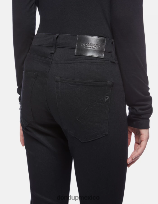 negro DONDUP mujer Vaqueros bootcut súper ajustados Mandy en denim elástico vestir D0VXD79
