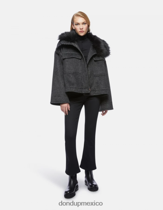 negro DONDUP mujer Vaqueros bootcut súper ajustados Mandy en denim elástico vestir D0VXD79